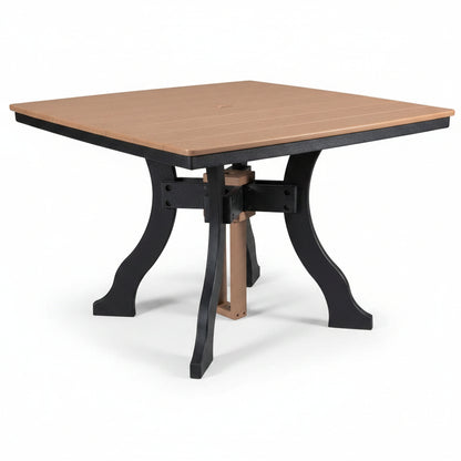 Five Piece Square Dining Height Dining Set in Cedar/Black